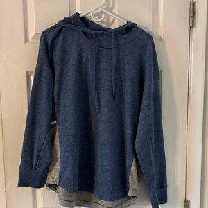 Tangerine Blue and Gray Hoodie Sweatshirt